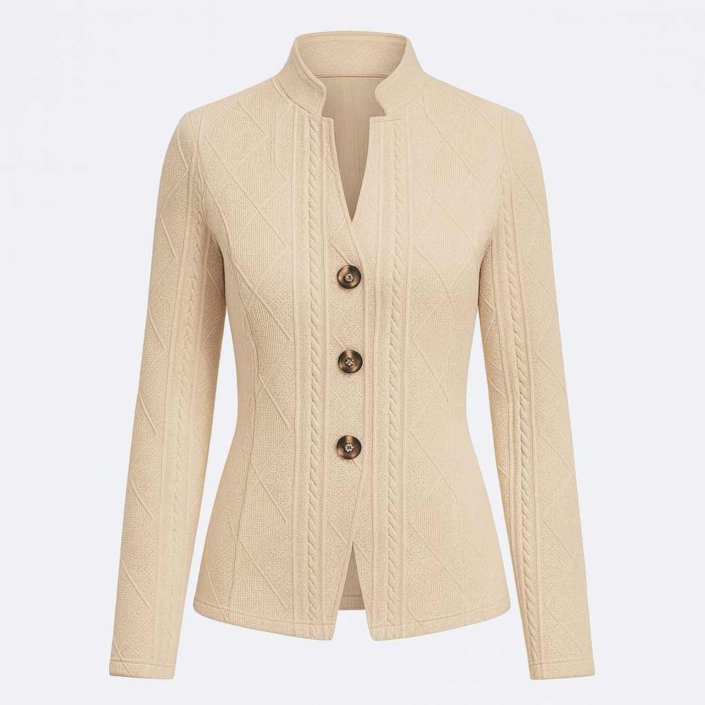 The Celine Tailored Jacket – Jacket – Beige – Lila Faye