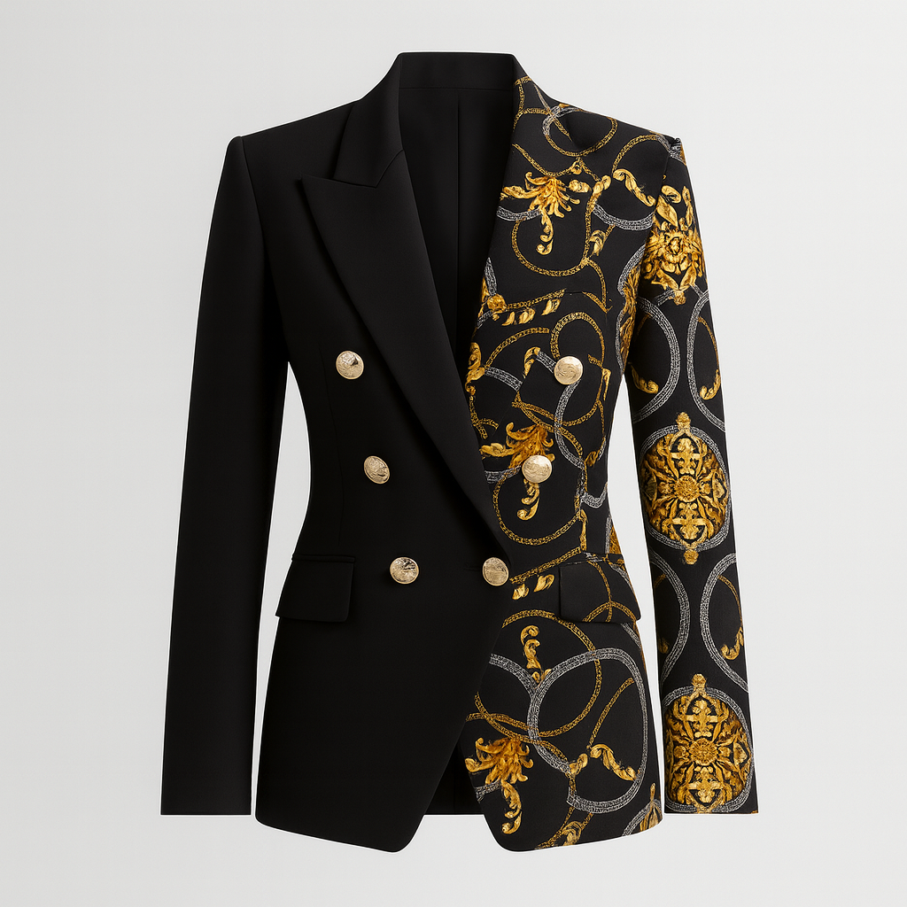 The Valentina Asymmetrical Blazer – Jacket – Black – Lila Faye