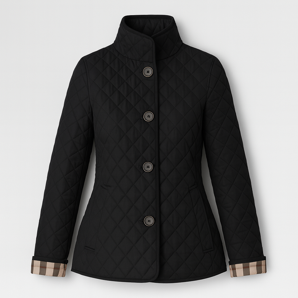 The Camille Quilted Jacket – Jacket – Black – Lila Faye
