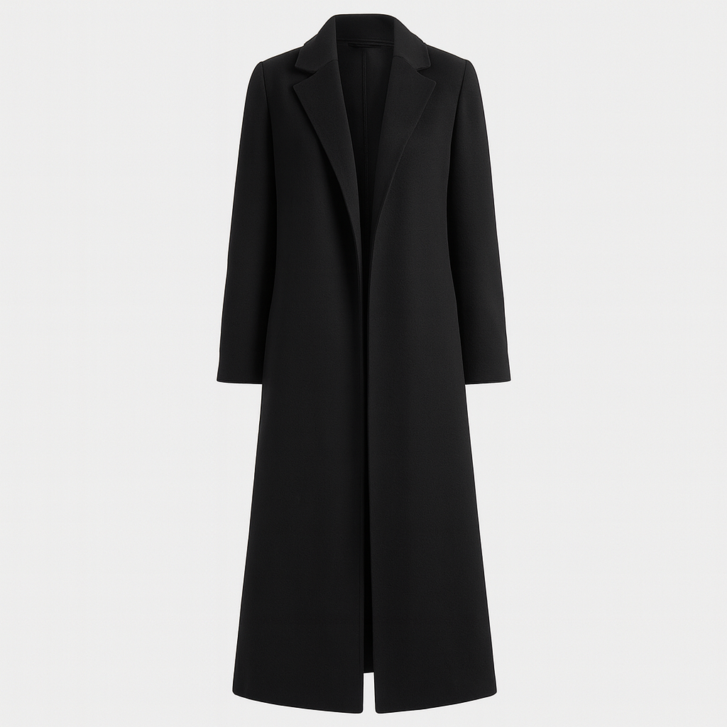 The Elowen Plus Size Overcoat – Coat – Black – Lila Faye