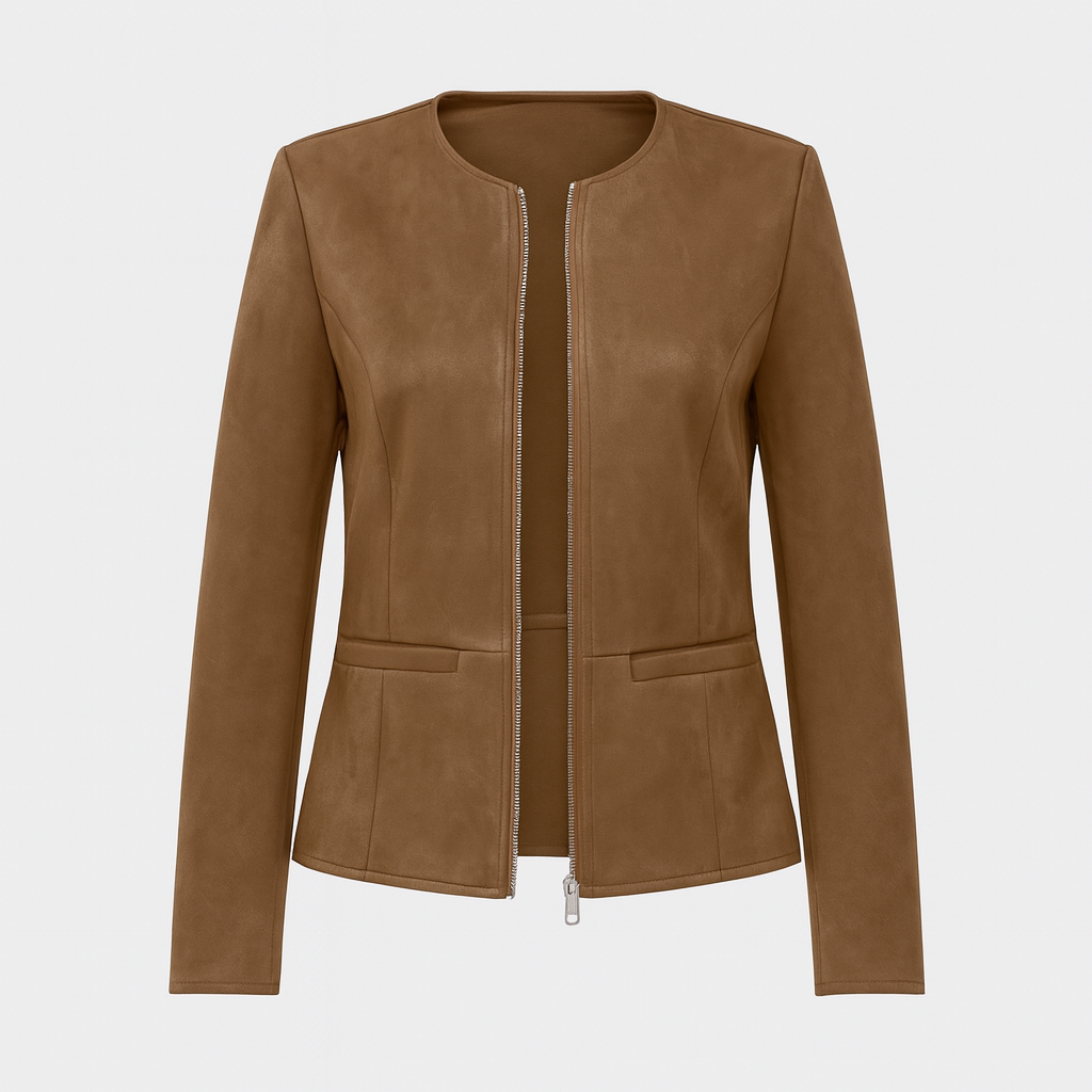 The Adeline Cropped Jacket – Jacket – Brown – Lila Faye