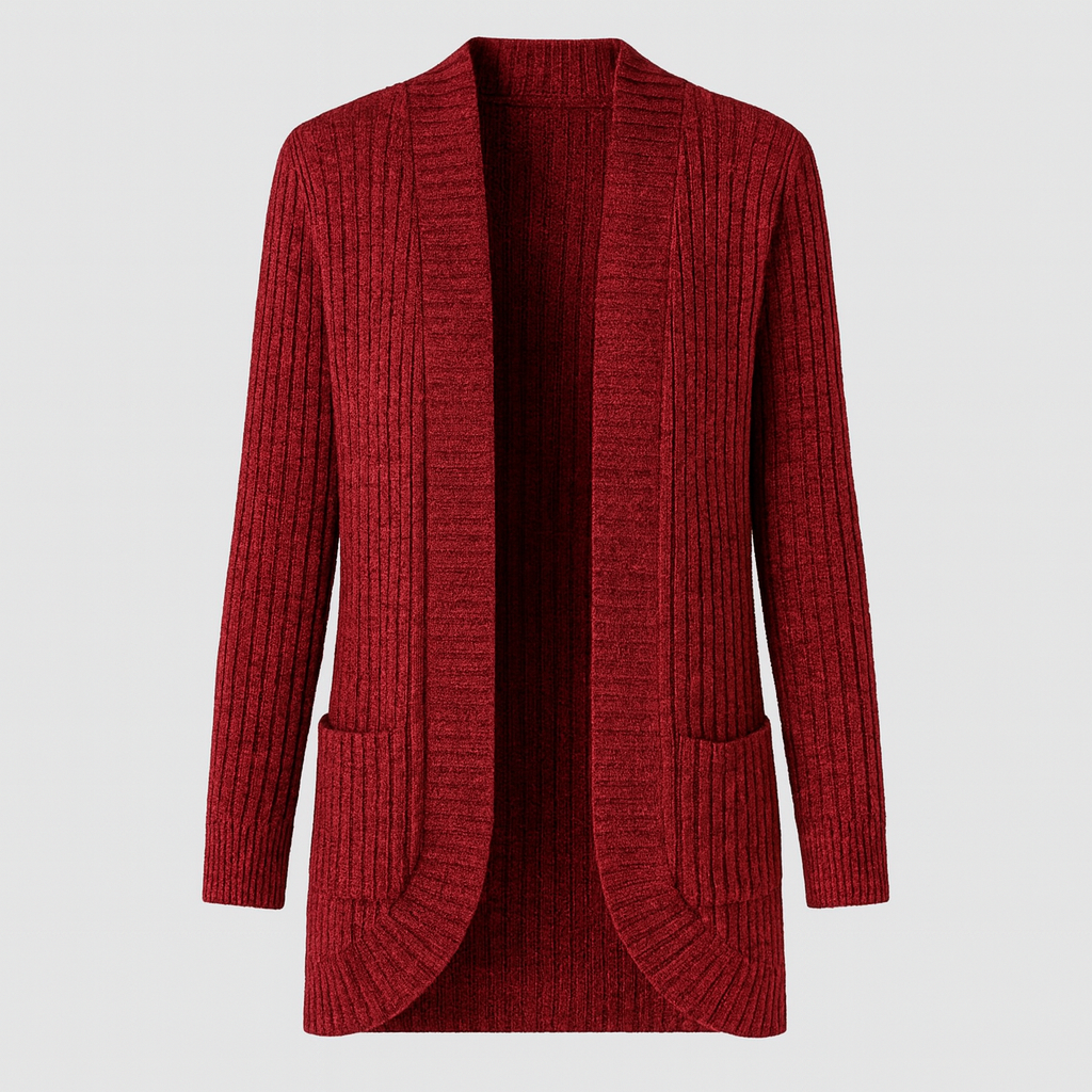 The Dorevelle Knit Cardigan – Sweater – Burgundy – Lila Faye