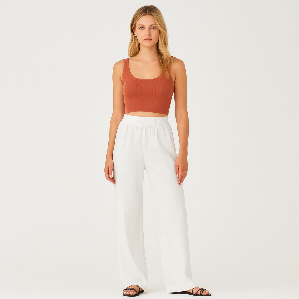 The Beatrice Linen Wide Leg Trousers – Trousers – – Lila Faye