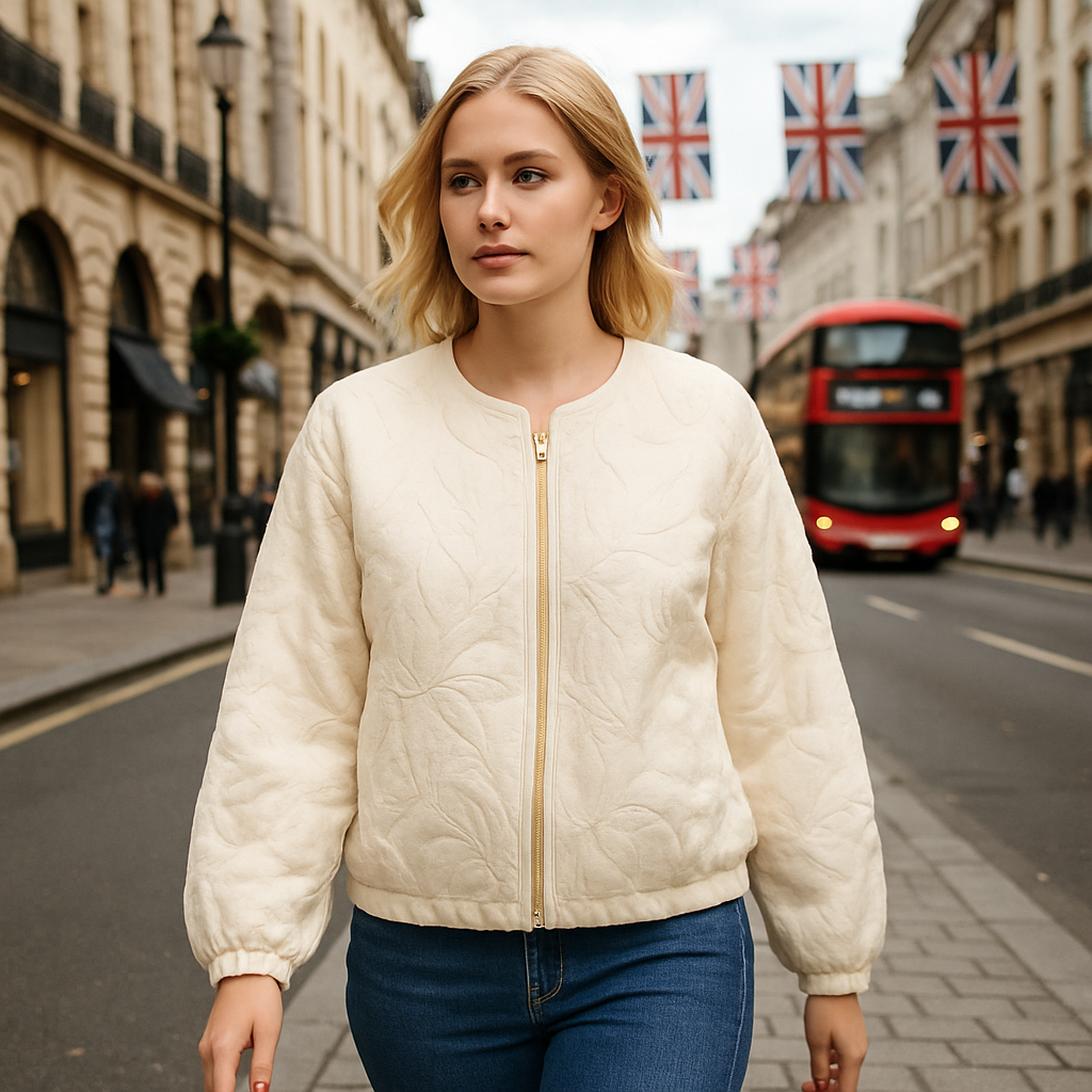 The Diana Embroidered Zip Jacket – Coats and Jackets – – Lila Faye