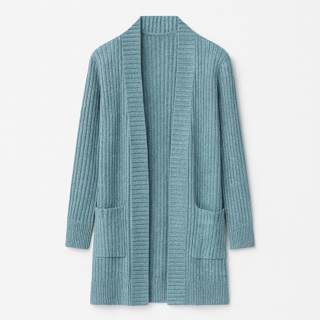 The Dorevelle Knit Cardigan – Sweater – Cyan – Lila Faye