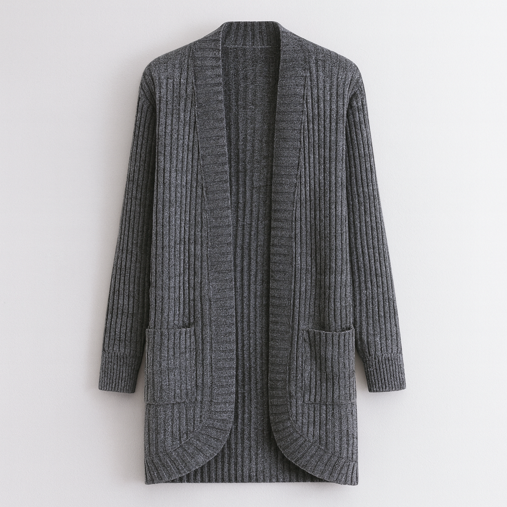 The Dorevelle Knit Cardigan – Sweater – Dark Gray – Lila Faye