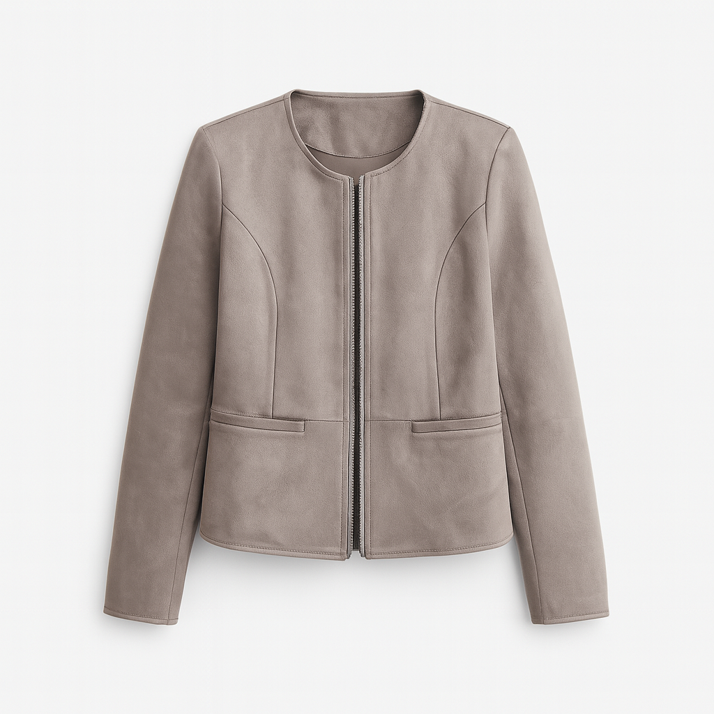 The Adeline Cropped Jacket – Jacket – Gray – Lila Faye