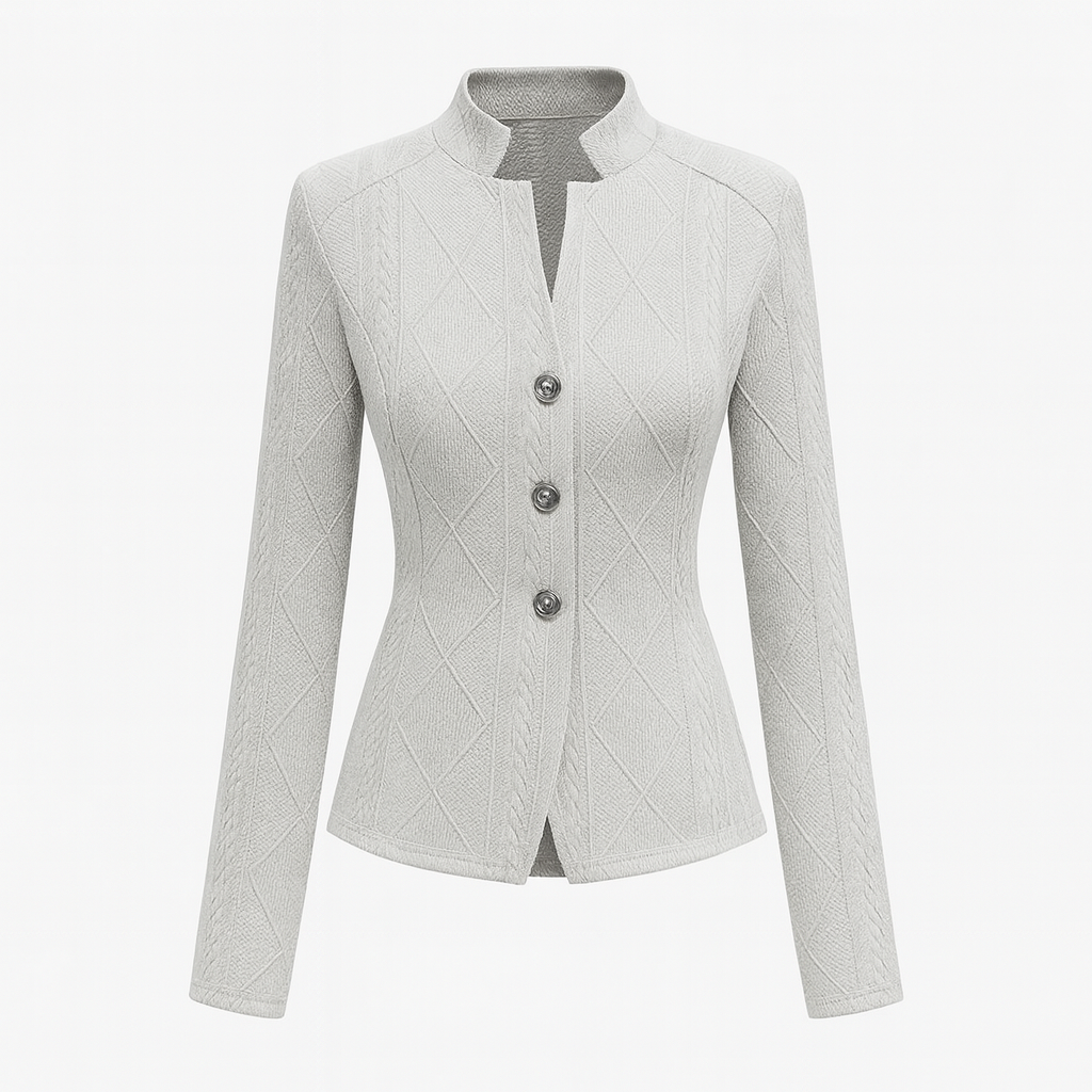 The Celine Tailored Jacket – Jacket – Grey – Lila Faye