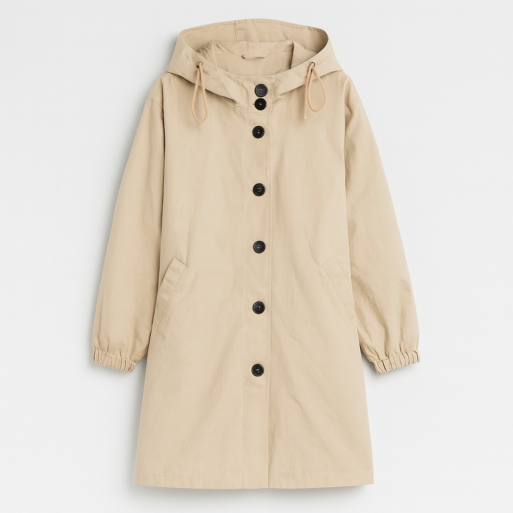 The Liriel Waterproof Windbreaker Jacket – Jacket – Khaki – Lila Faye