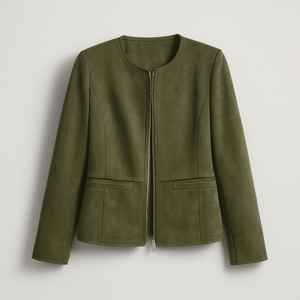 The Adeline Cropped Jacket – Jacket – olive – Lila Faye