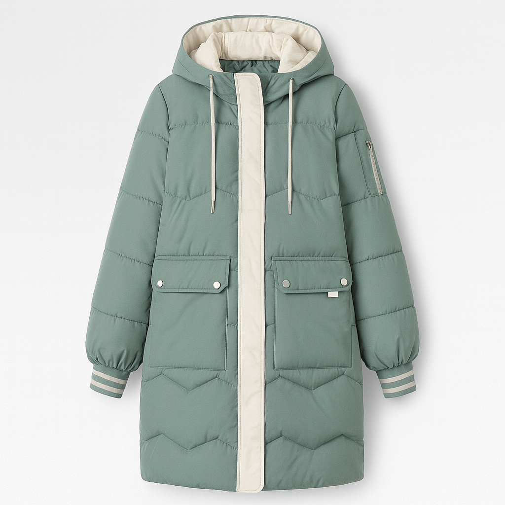 The Aurora Winter Down Parka – Jacket – Olive – Lila Faye