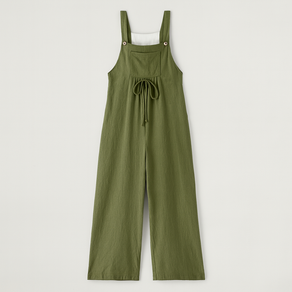 The Karolina Linen Jumpsuit – Jumpsuits – Olive – Lila Faye