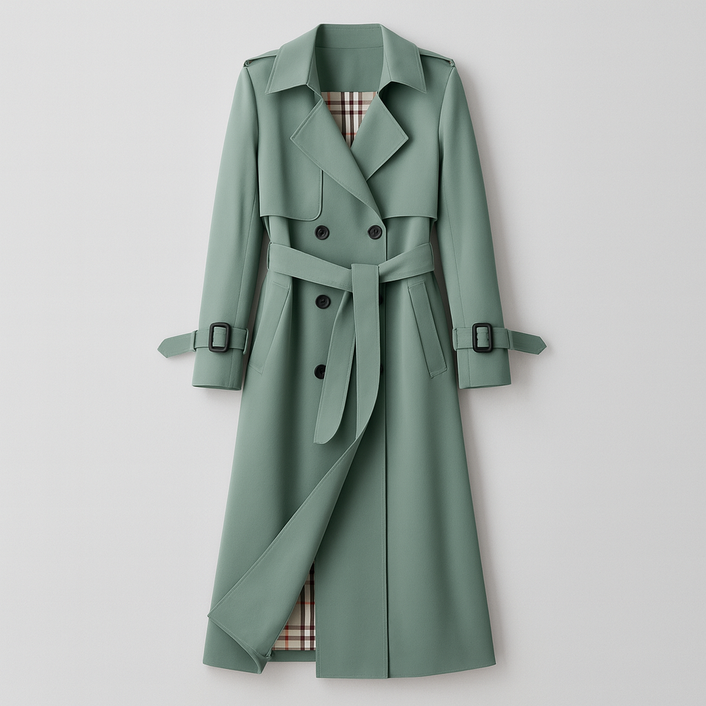 The Paige Double-Breasted Coat – Jacket – Olive – Lila Faye