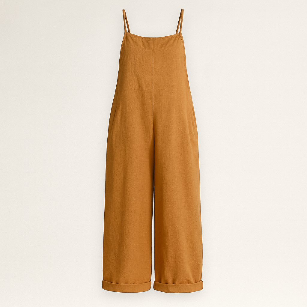 The Kaia Linen Jumpsuit – Jumpsuits – Orange – Lila Faye