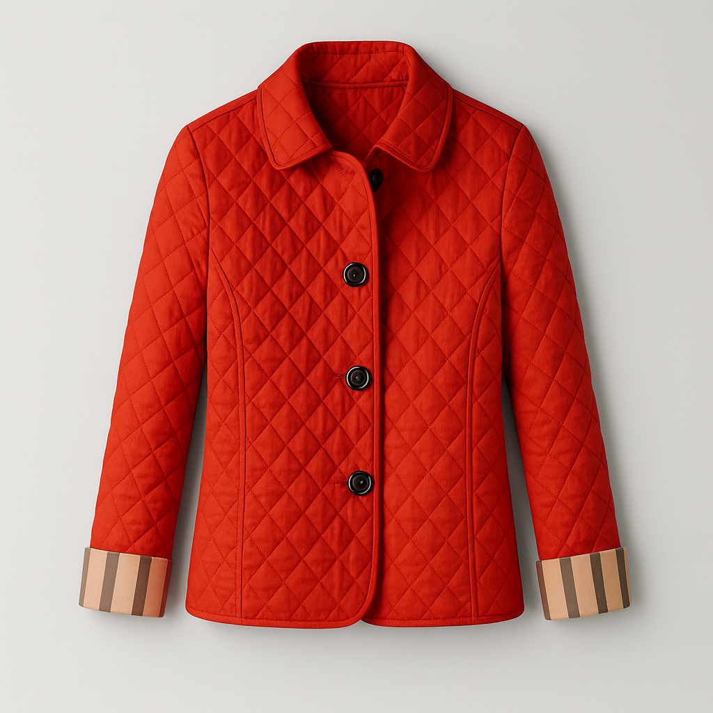 The Camille Quilted Jacket – Jacket – Red – Lila Faye