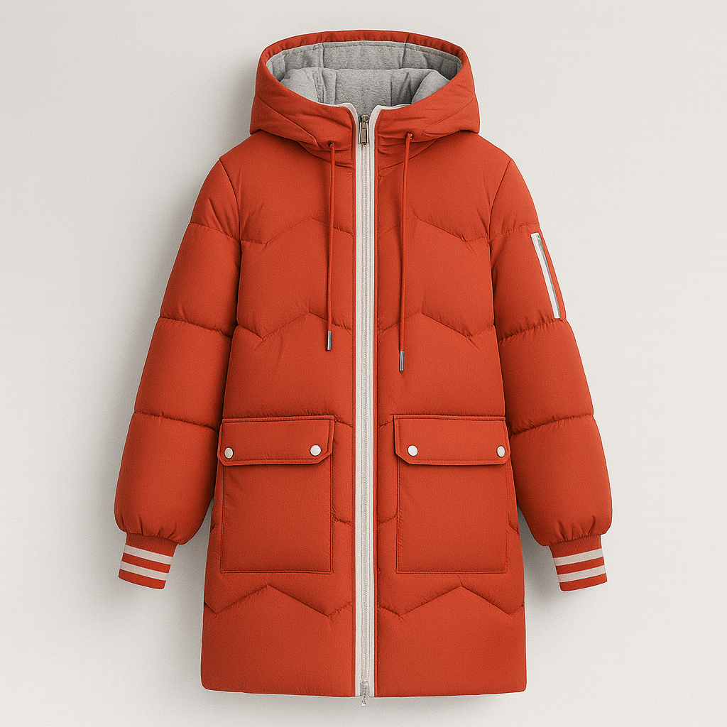 The Aurora Winter Down Parka – Jacket – Red – Lila Faye