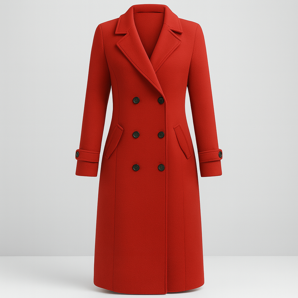 The Clarisse Long Coat – Coat – Red – Lila Faye