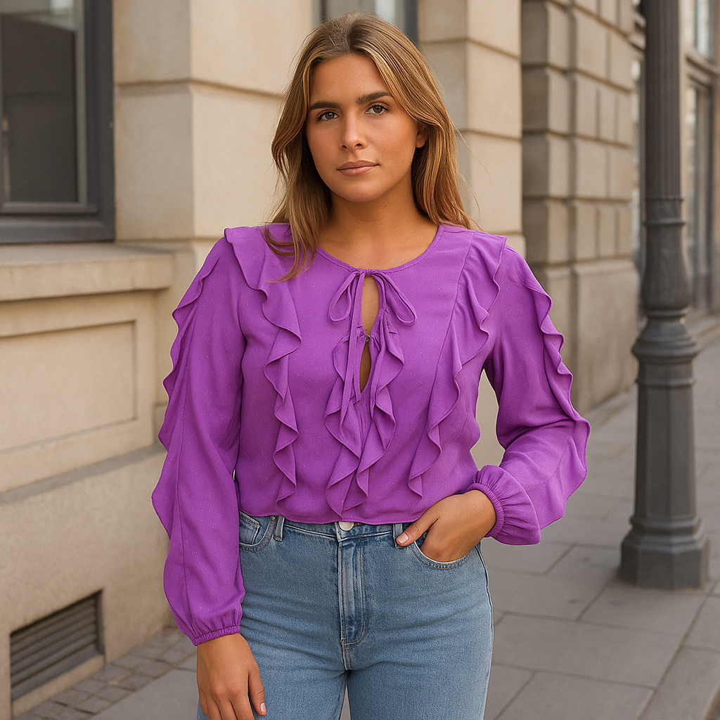 The Anya Ruffle Blouse – – –Lila Faye