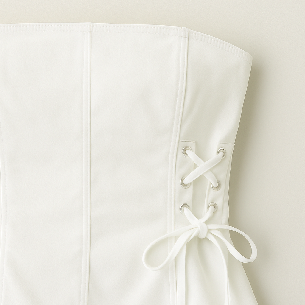 The Lauren Denim Lace Tube Top – – –Lila Faye