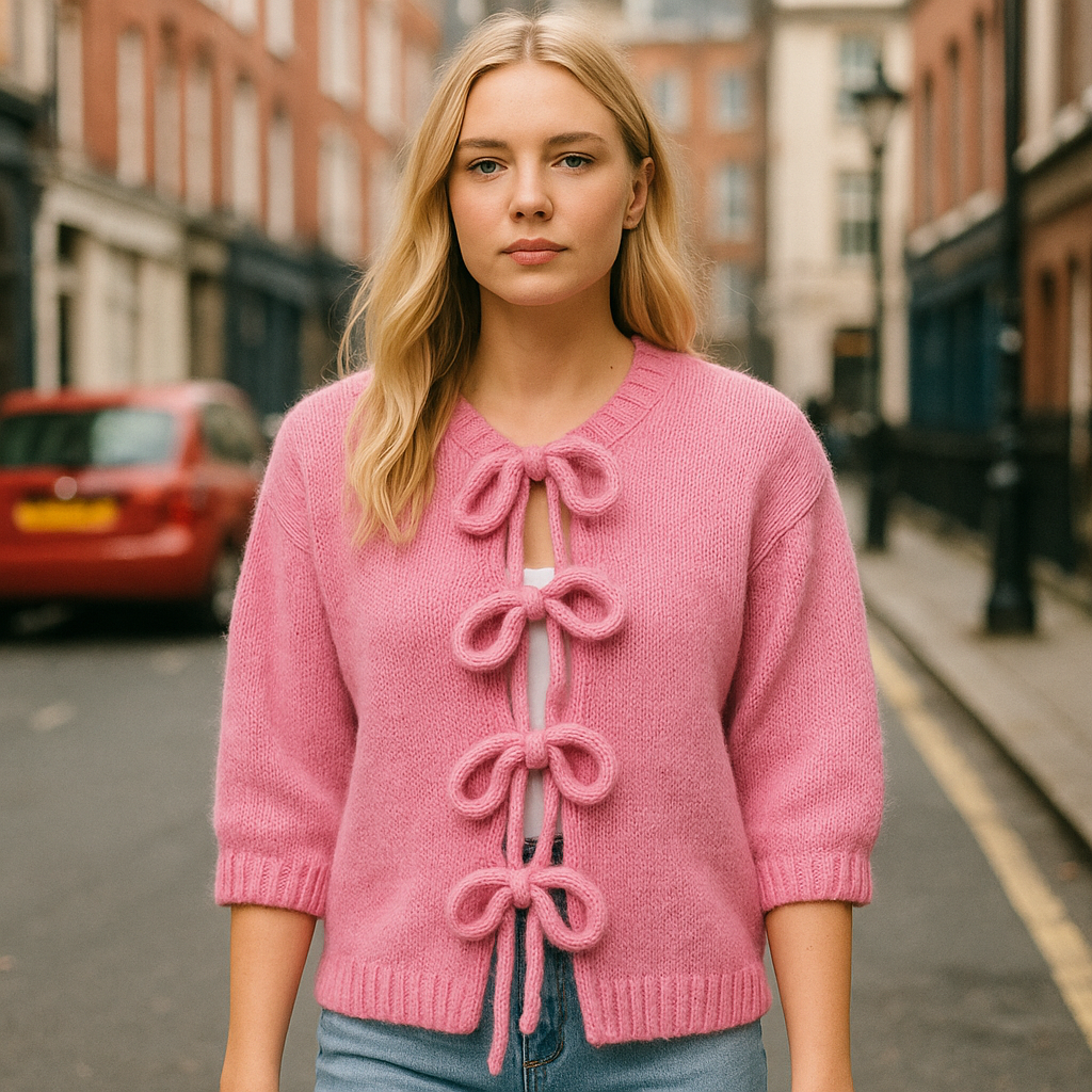 The Colette Bow Cardigan – – –Lila Faye