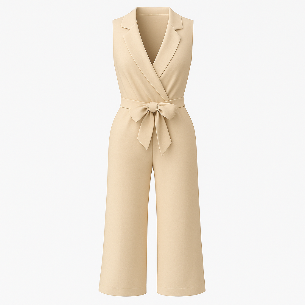 The Makara Sleeveless Jumpsuit – Jumpsuit – Khaki – Lila Faye