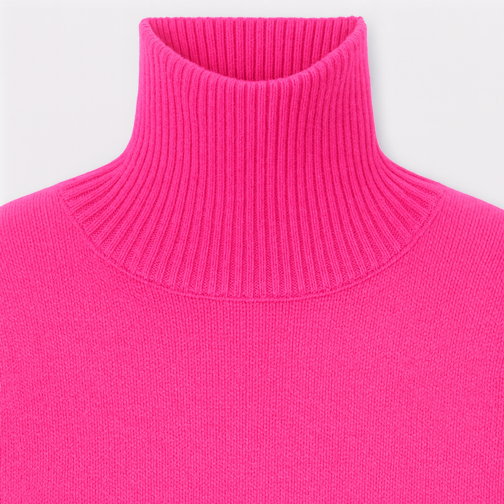 Knitted turtleneck jumper with a relaxed fit, ribbed neckline, cuffs, and hem.
