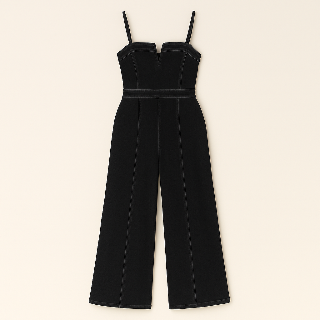 The Sitti Wide-Leg Jumpsuit – Jumpsuit – Black – Lila Faye