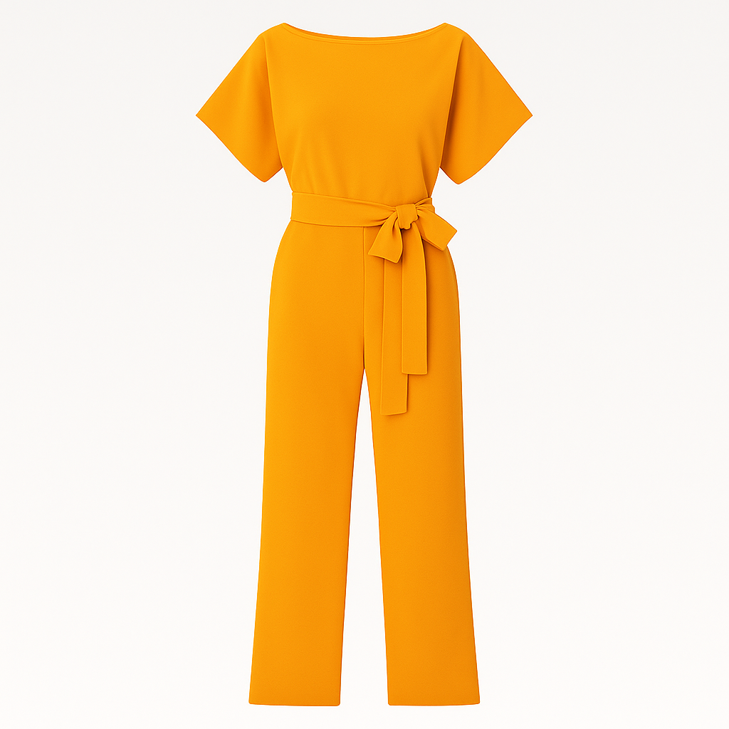 The Sneha Belted Jumpsuit – Jumpsuit – Yellow – Lila Faye