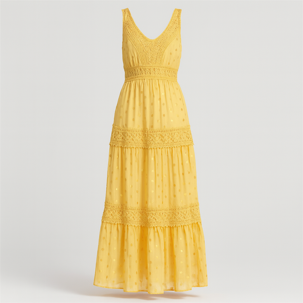 The Hera Boho Maxi Dress – Dress – Yellow – Lila Faye