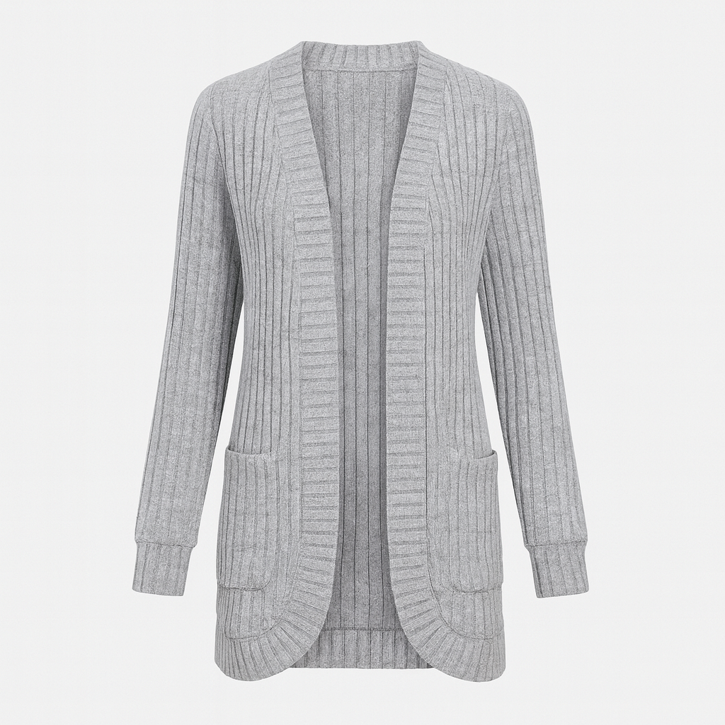 The Dorevelle Knit Cardigan – Sweater – Gray – Lila Faye