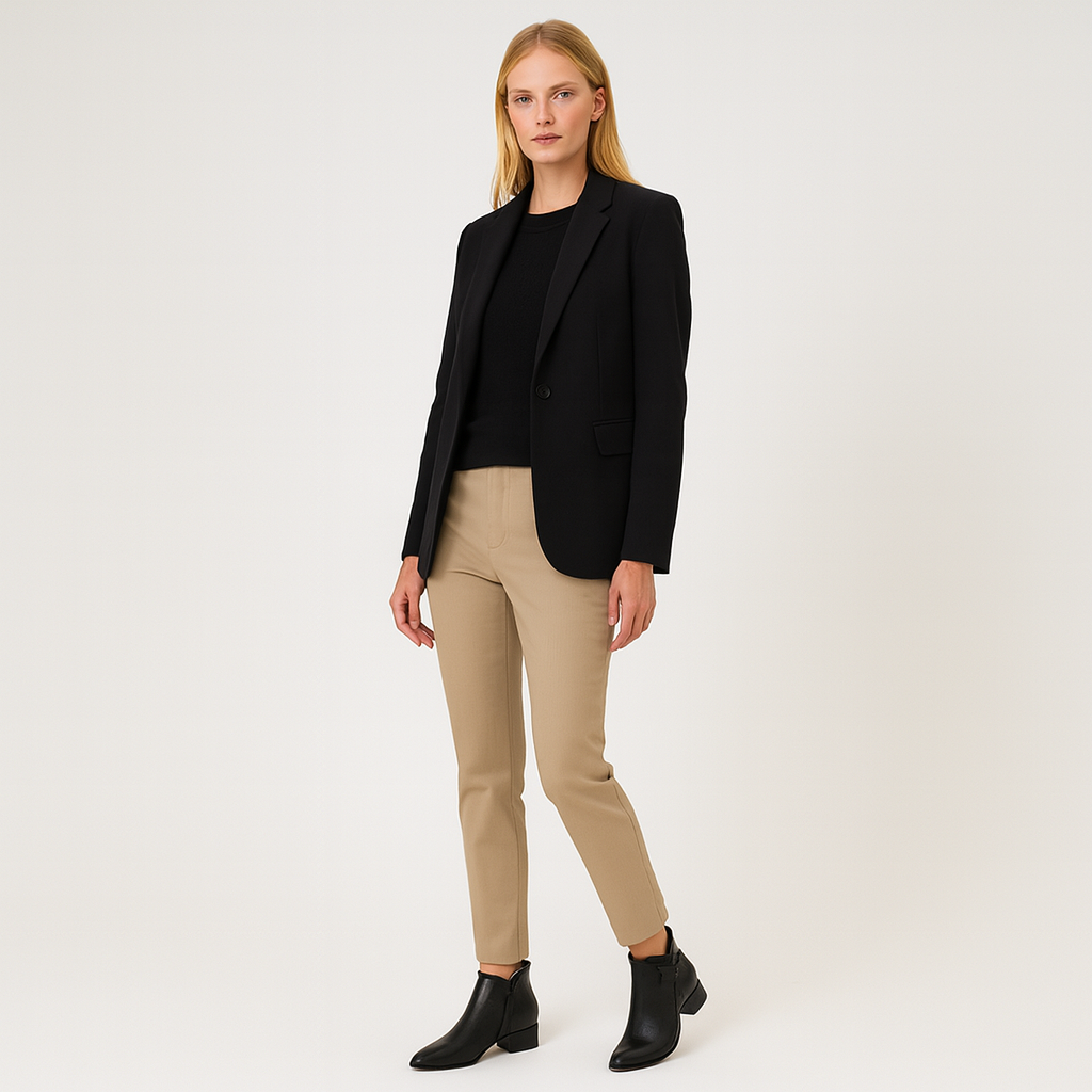 Ankle-high boots with side bow accent, low block heel, and zipper closure designed for versatile casual and dress wear