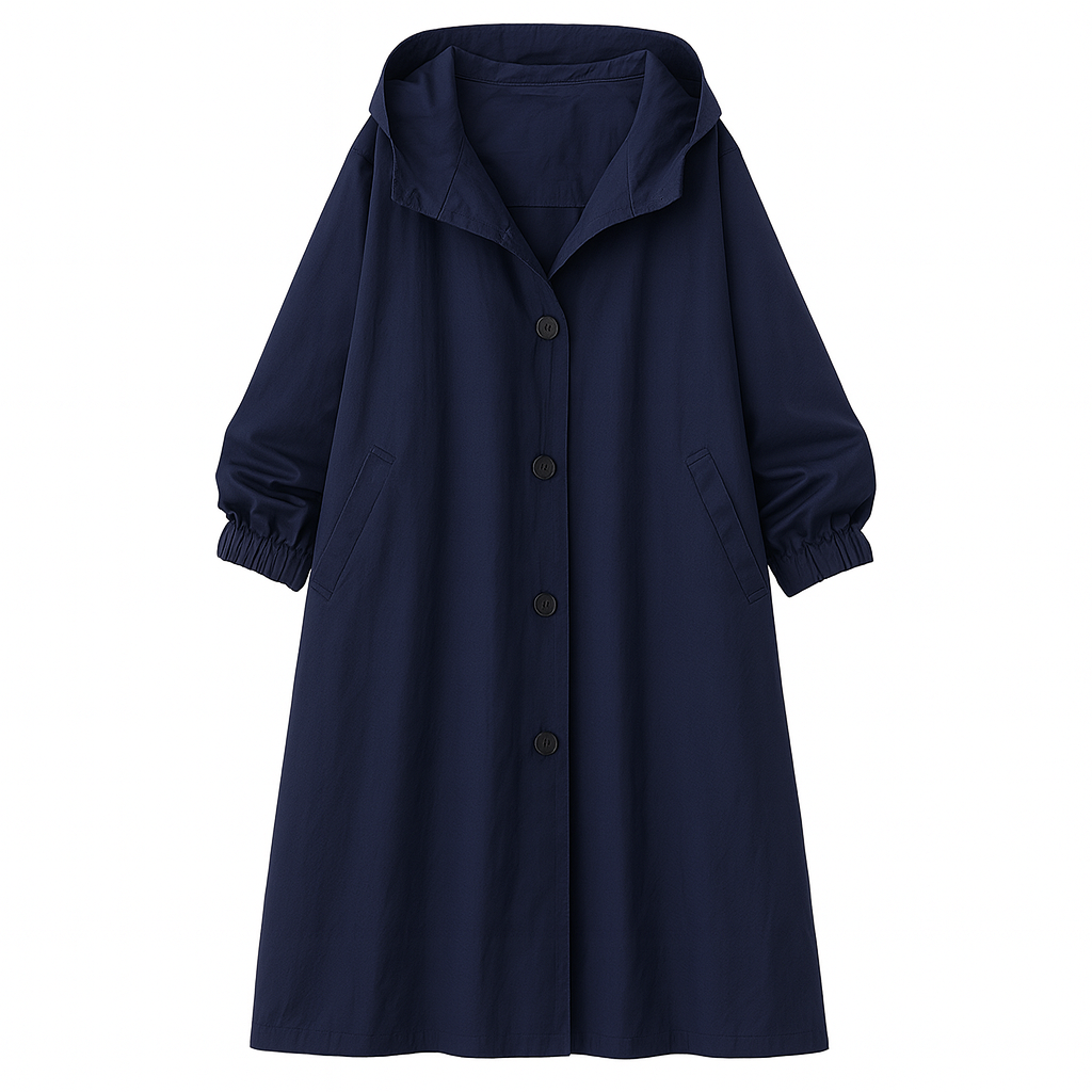 The Avril Trench Coat – Coat – Navy – Lila Faye