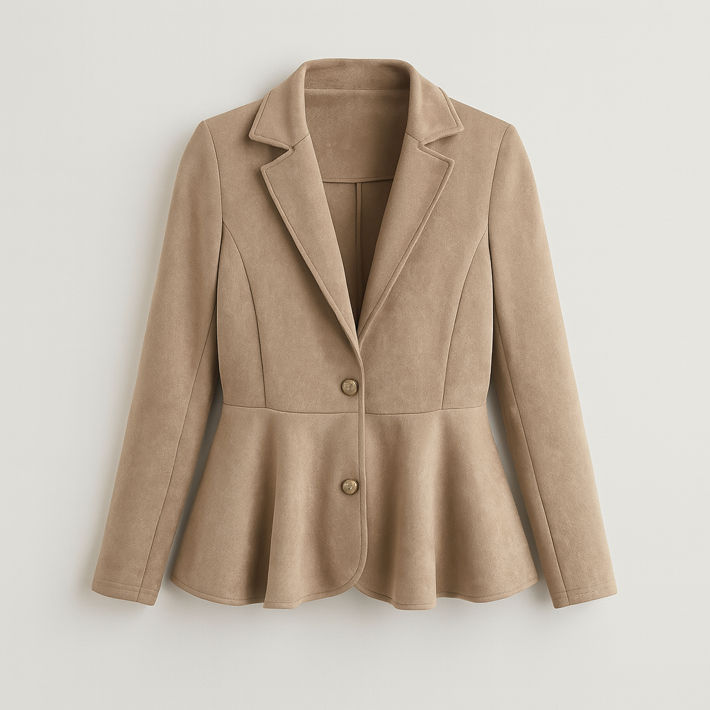 The Amara Suede Jacket – Jacket – Beige – Lila Faye