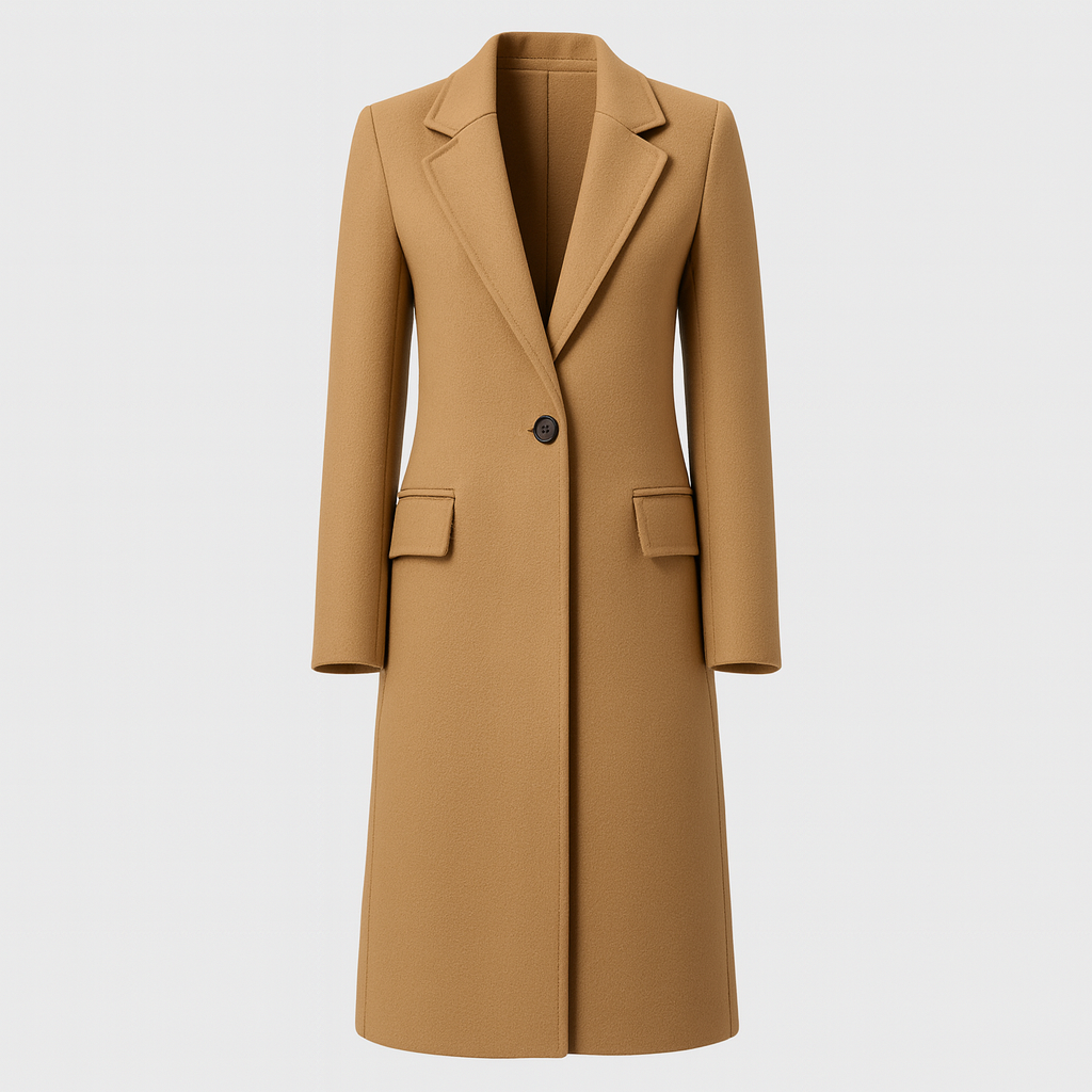 The Evelyne Long Overcoat – Coat – Beige – Lila Faye