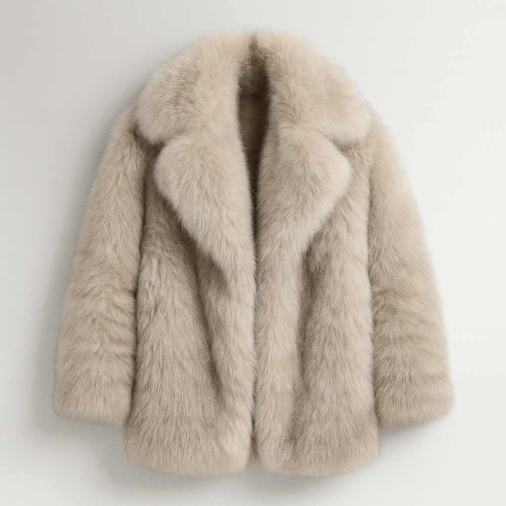 The Hope Faux Fur Coat – Jacket – Beige – Lila Faye