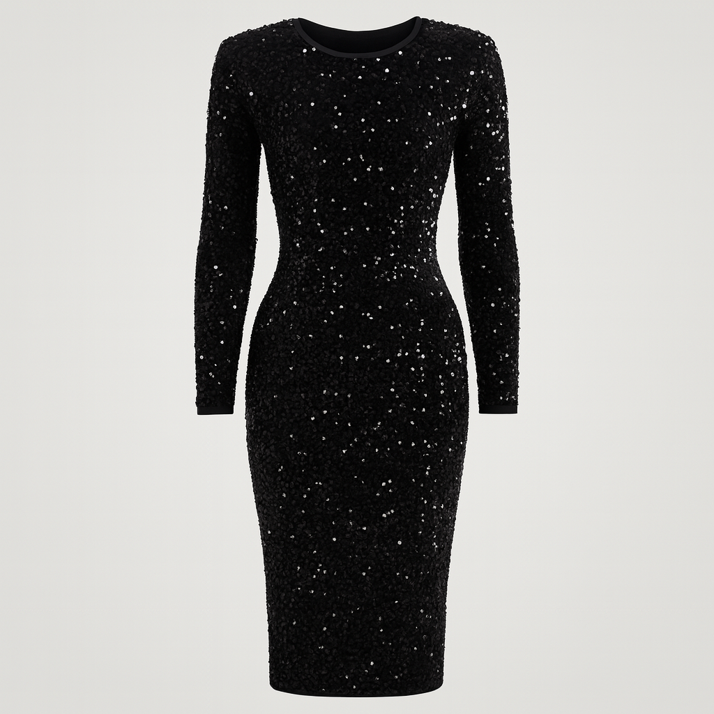 The Valentina Sequin Formal Dress – Dress – Black – Lila Faye