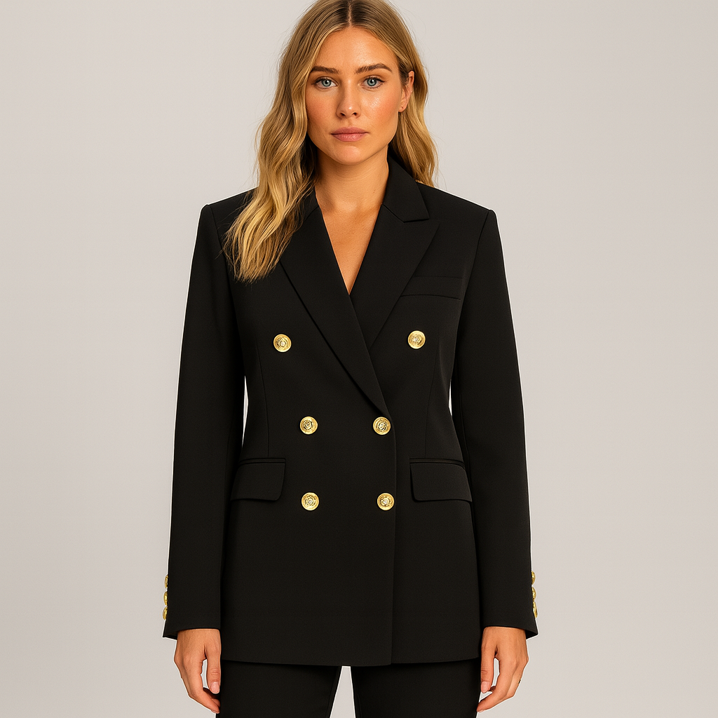 The Victoria Double-Breasted Blazer – Jacket – – Lila Faye