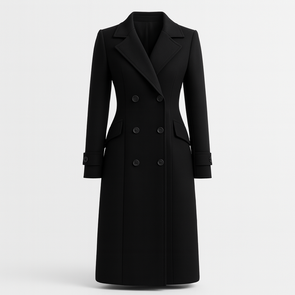 The Clarisse Long Coat – Coat – Black – Lila Faye