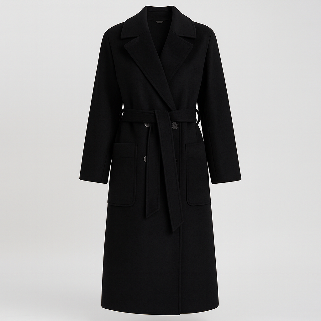 The Claudia Double-Breasted Winter Coat – Coat – Black – Lila Faye