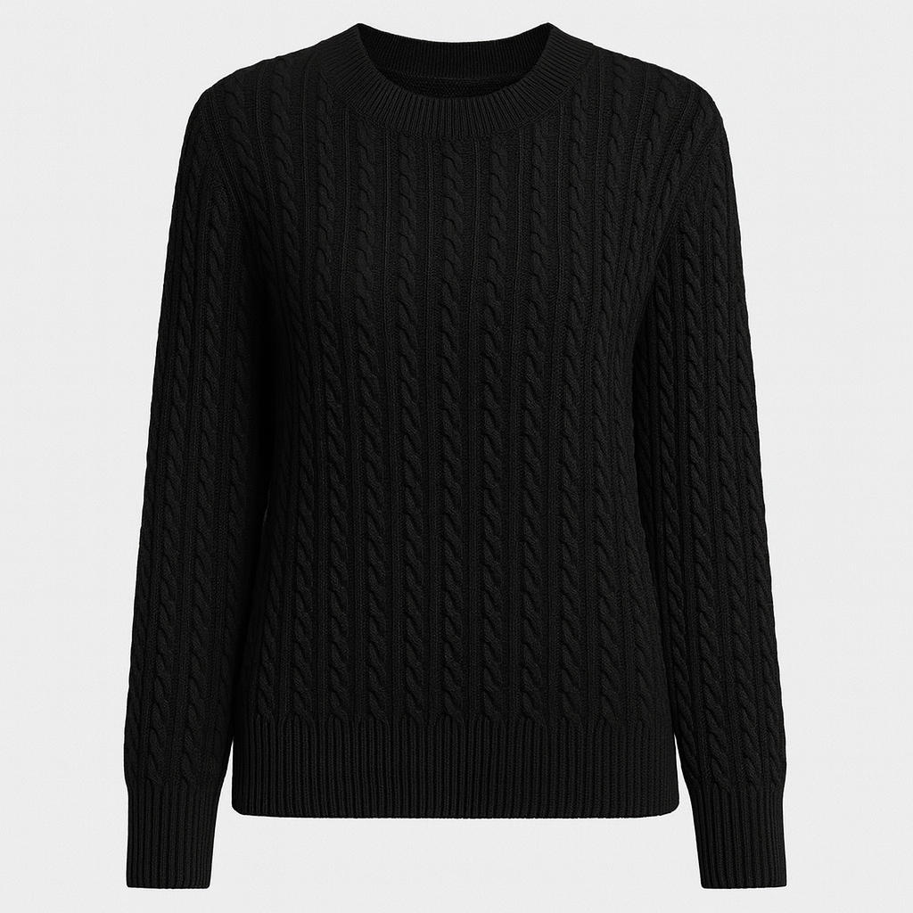 The Dorevelle Round-Neck Sweater – Sweater – Black – Lila Faye