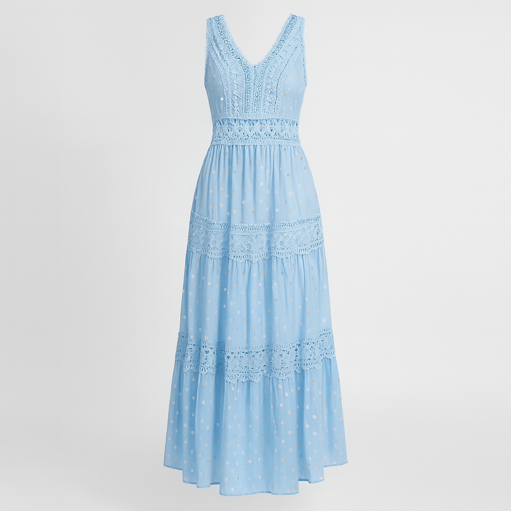 The Hera Boho Maxi Dress – Dress – Blue – Lila Faye