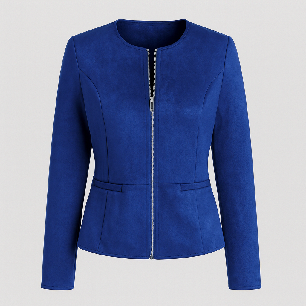 The Adeline Cropped Jacket – Jacket – Blue – Lila Faye