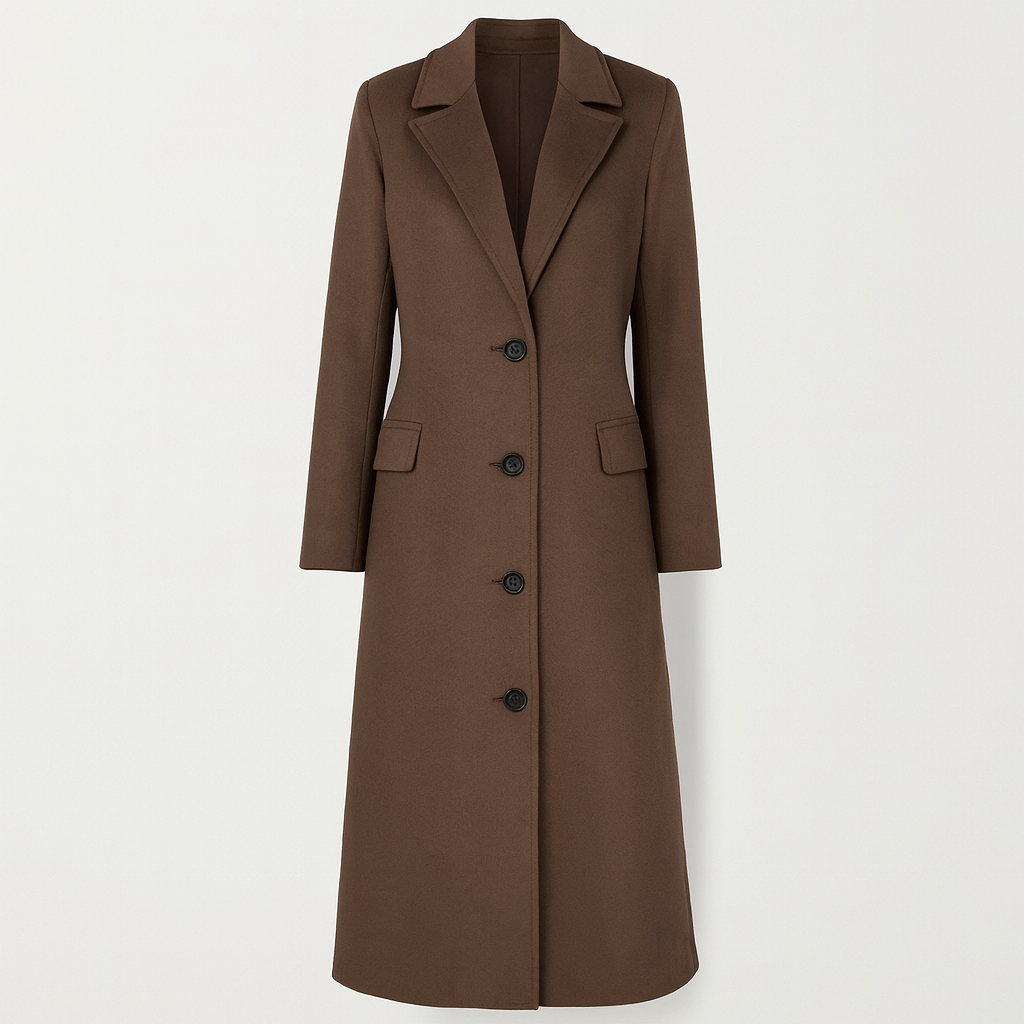 The Claudia Double-Breasted Winter Coat – Coat – Brown – Lila Faye