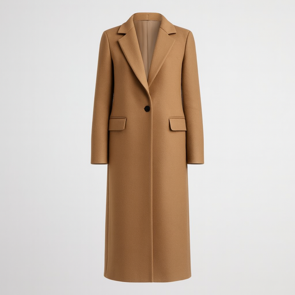 The Marcelline Long Overcoat – Coat – Brown – Lila Faye