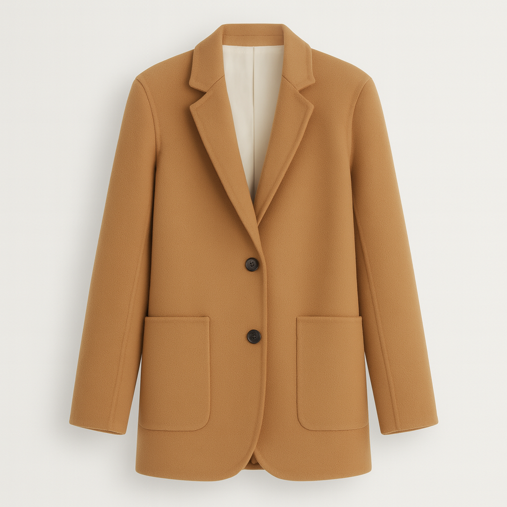 The Amelia Wool Blazer Coat – Jacket – Brown – Lila Faye