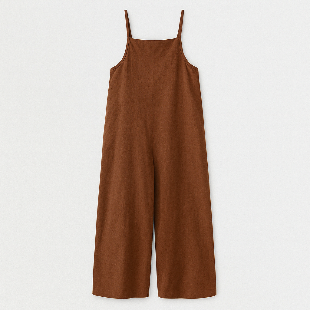 The Kaia Linen Jumpsuit – Jumpsuits – Brown – Lila Faye