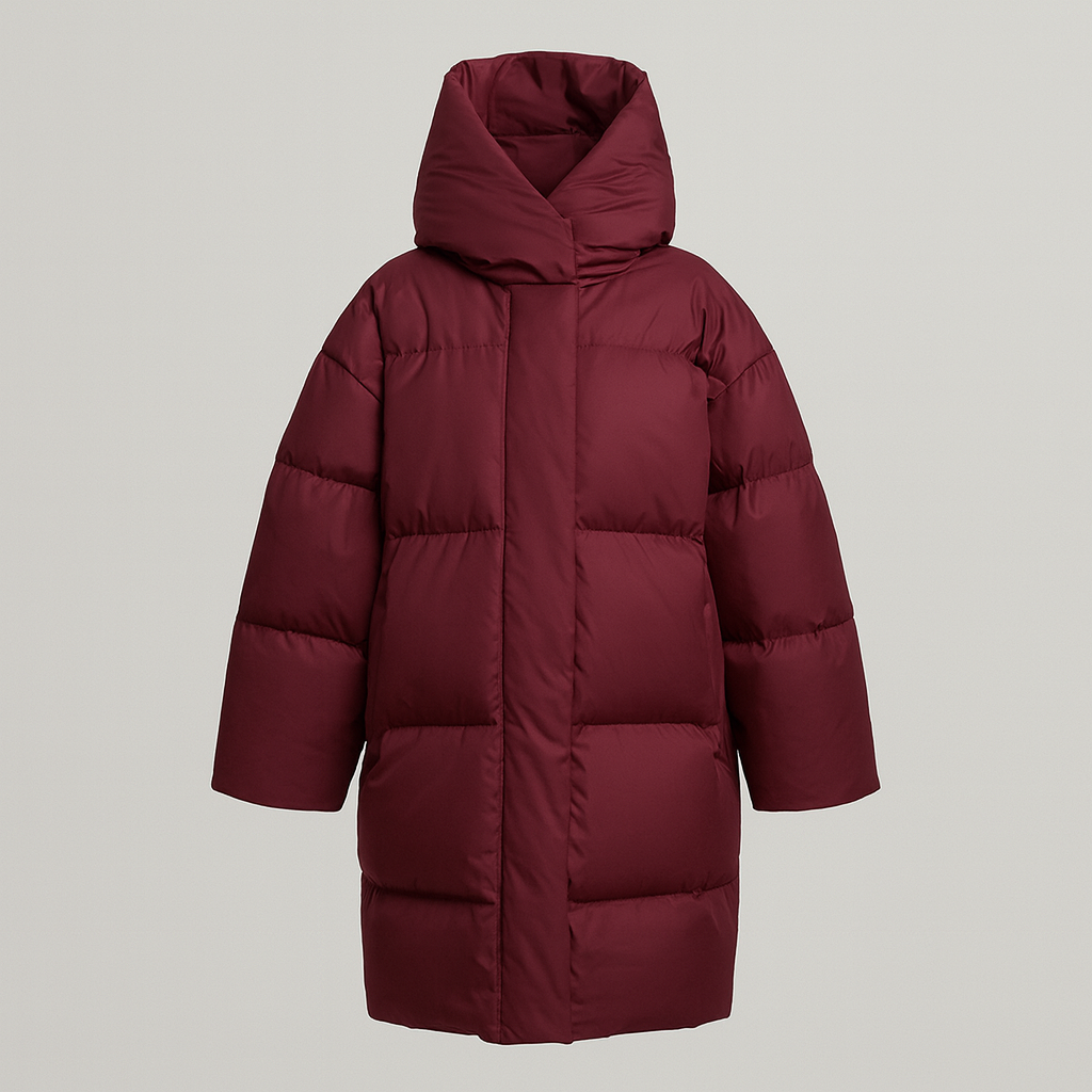 The Madison Puffer Jacket – Jacket – Burgundy – Lila Faye