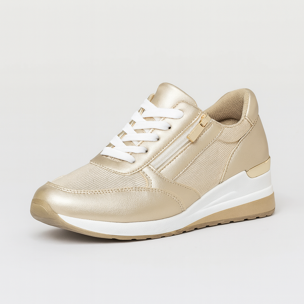 The Karin Trainers – Sneakers – Gold – Lila Faye