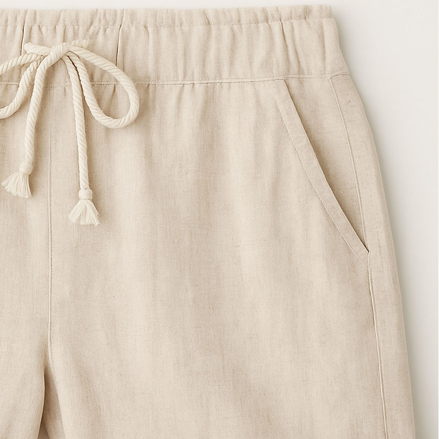 The Sofia Linen Capri Trousers – Trousers – – Lila Faye