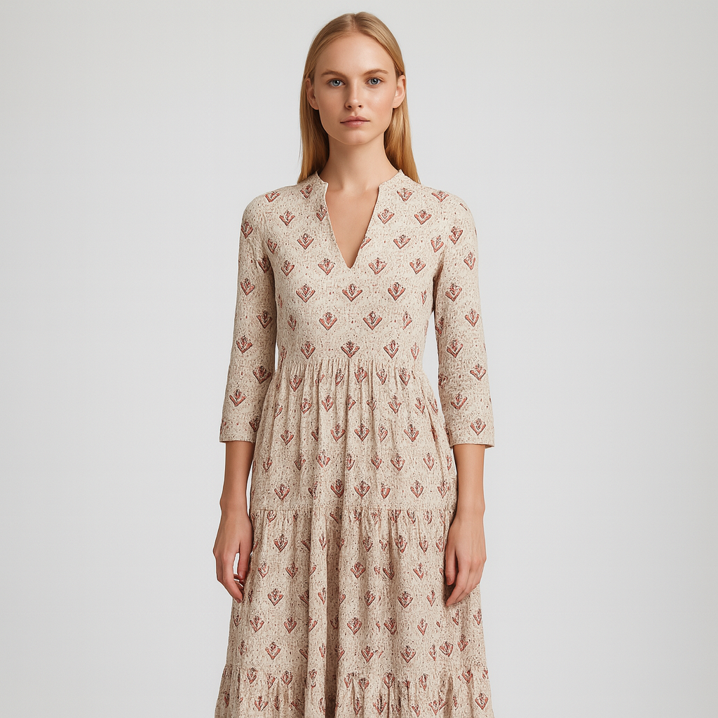 The Isla Printed Maxi Dress – Dress – – Lila Faye